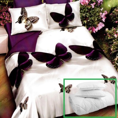 Pachet promo lenjerie pat finet 6 piese + 2 perne + pilota (m394)